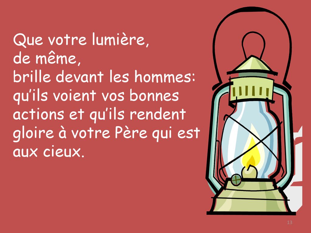 Que votre lumière discount brille devant les hommes